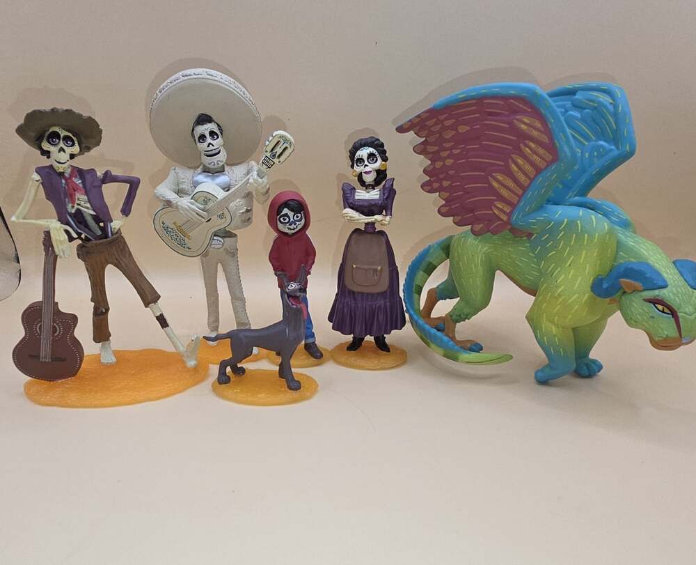 6 Coco Movie Figures Cake Toppers Disney Store Pepita Hector Ernesto Dante